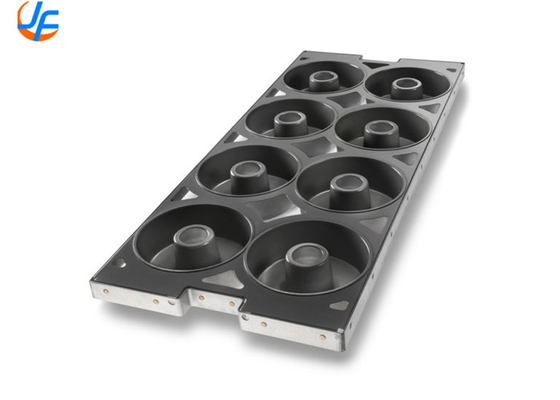 RK Bakeware China-American Pan Auto Bake Serpentine Line 8 Donut Cake Tray For Industrial Bakeries