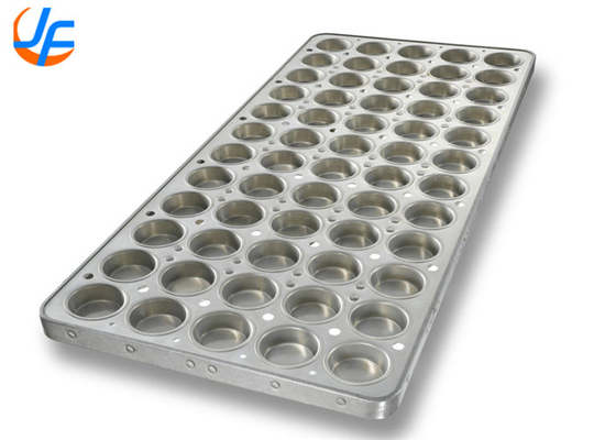 RK Bakeware China-42865 Chicago Metallic 48 Cup 2.2 oz. Glazed Aluminized Steel Specialty Brownie Bite Pan