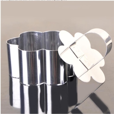 RK Bakeware China Foodservice NSF Mini Cooking Flower Cake Tin Molds For Baking , Funny SS Pasty Cake Ring