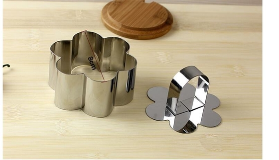 RK Bakeware China Foodservice NSF Mini Cooking Flower Cake Tin Molds For Baking , Funny SS Pasty Cake Ring