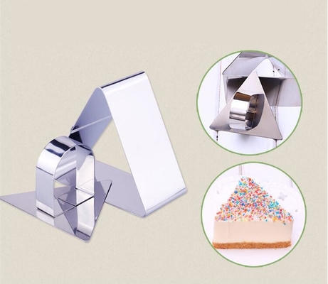 RK Bakeware China Foodservice NSF Triangle Mousse Cake Ring Stainless Steel Ring Mold Cut Biscuits Cake Bakeware Mold