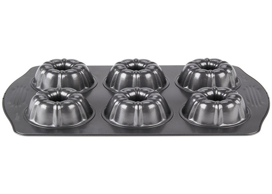 RK Bakeware China Foodservice NSF Stainless Steel Cake Mould Fluted Mini Bundt Cake Pan