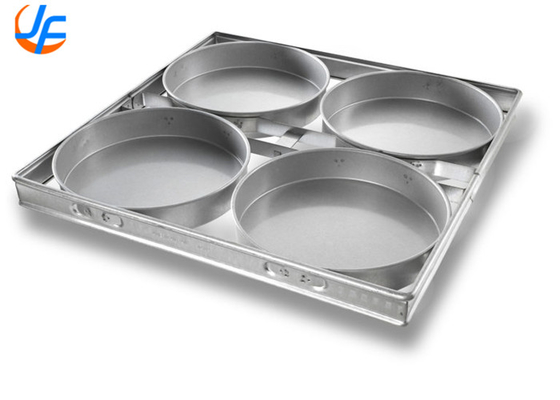 RK Bakeware China Foodservice Chicago Metallic 6 Straps Aluminum Round Cheese Cake Pan Glazed