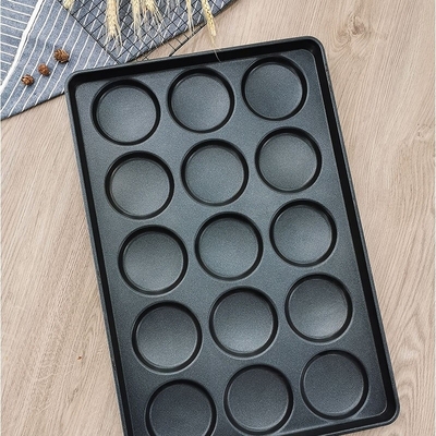 15 Cavities Baking Toast Bread Pan 4 Inch Hamburger Pan 40*60cm baking pan For Baking Burger Tray