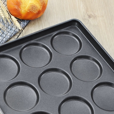 15 Cavities Baking Toast Bread Pan 4 Inch Hamburger Pan 40*60cm baking pan For Baking Burger Tray