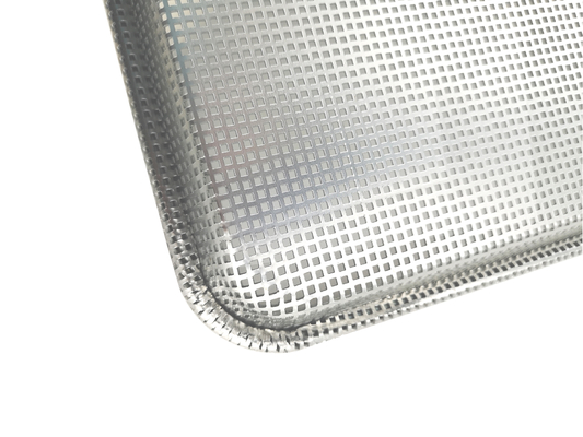 Full perforated baking bread pan burger or hamburger or hot dog non-stick bun baking pan aluminium bread pan