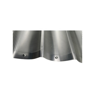 commercial 4/5/6 bakeware slotted aluminum perforated french bread metal baking pan baking equipment baguette baking tray