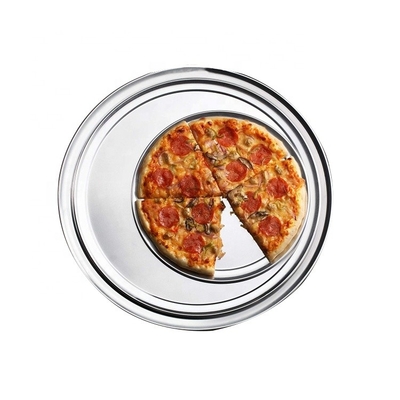 18 gauge 18 inch round aluminum pizza dish pizza platter pizza plate with wide rim