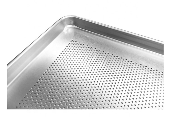 18''*13''*1'' Bottom perforated baking bread tray burger or hamburger or hot dog non-stick aluminium bun baking tray