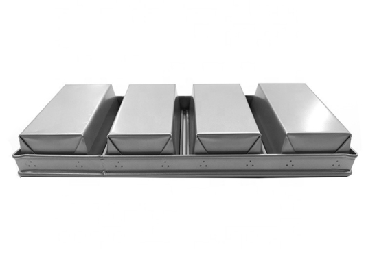 5 slotted Alumminum steel baking loaf pan baking tray toast box bread molding bread baking toast box for restaurant