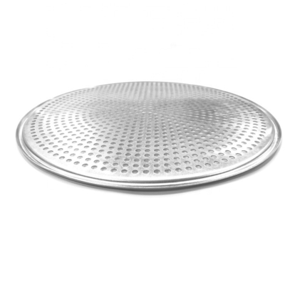 15 inch perforated round aluminum pizza pan punched pizza tray baking tray for bakery or restaurant or bar