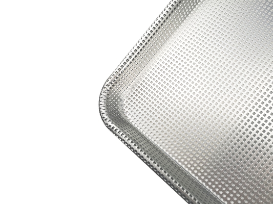 26 x 18 inch 1.2mm perforated metal tray perforated flat baking sheet perforated aluminum sheet wire-in-the-rim sheet tray