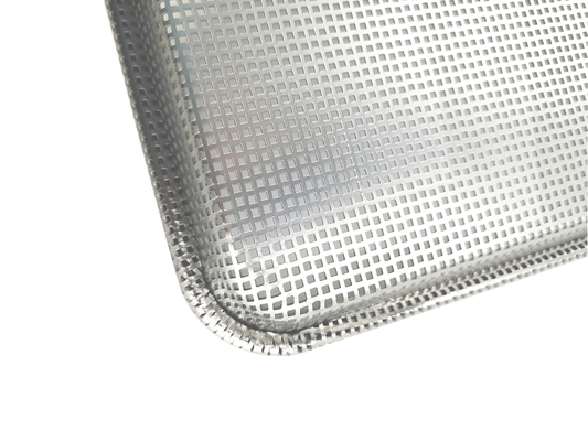 26 x 18 inch 1.2mm perforated metal tray perforated flat baking sheet perforated aluminum sheet wire-in-the-rim sheet tray