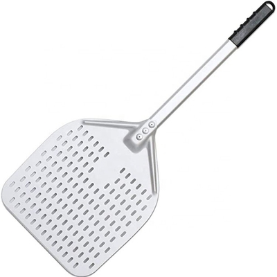 66cm Hard Anodized Aluminum Pizza Shovel 12 Inch Silver Alumina Perforated Pizza Peel