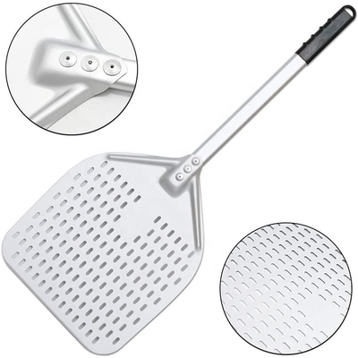 66cm Hard Anodized Aluminum Pizza Shovel 12 Inch Silver Alumina Perforated Pizza Peel