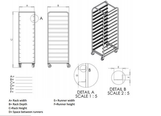 RK Bakeware China Foodservice NSF 15 Tiers MIWI Oven Stainless Steel Baking Tray Trolley