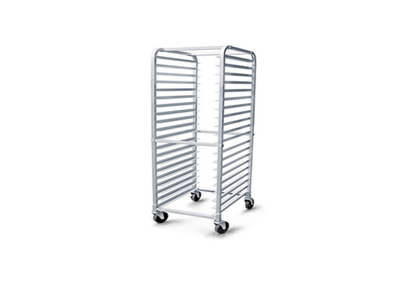 RK Bakeware China Foodservice NSF 15 Tiers Miwi Double Oven Rack Stainless Steel Baking Tray Trolley