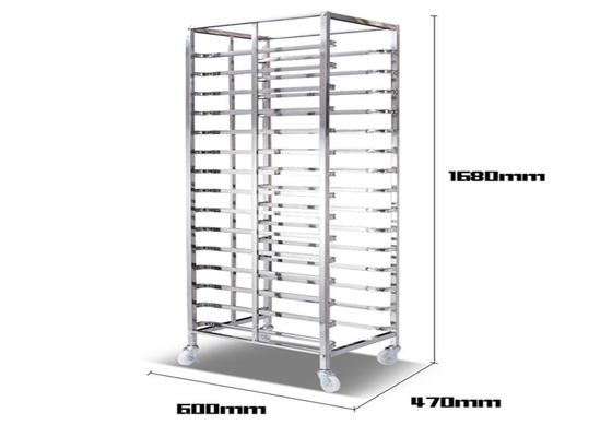 RK Bakeware China 15 Trays Stainless Steel Baking Trolley Baking Tray Rack Cart Trolley , Baking Cake Rack Cart