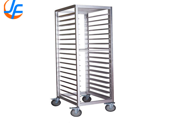 RK Bakeware China 15 Trays Stainless Steel Baking Tray Trolley Buffet Service Tray Rack Food Trolley