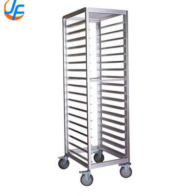 RK Bakeware China-Aluminum Full Size Bun Sheet Pan Rack 10 Shelf Restaurant Bakery Cart tier