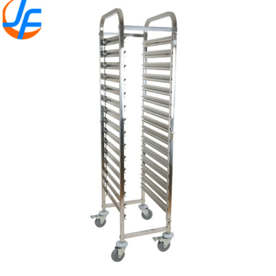 RK Bakeware China-Aluminum Full Size Bun Sheet Pan Rack 10 Shelf Restaurant Bakery Cart tier