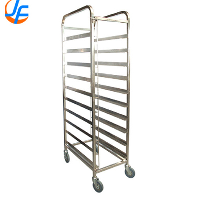RK Bakeware China-Aluminum Full Size Bun Sheet Pan Rack 10 Shelf Restaurant Bakery Cart tier