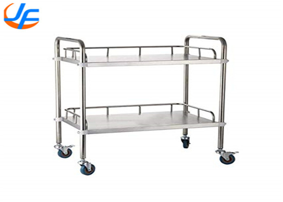 RK Bakeware China Foodservice 2/3/4 Tiers Steel Trolley Service Cart , Stainless Steel Trolley Material Distribution