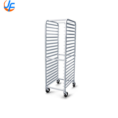 RK Bakeware China-32 Trays Double Oven Rack Baking Tray Trolley / 304 Stainless Steel Baking Bread Trolley Rack