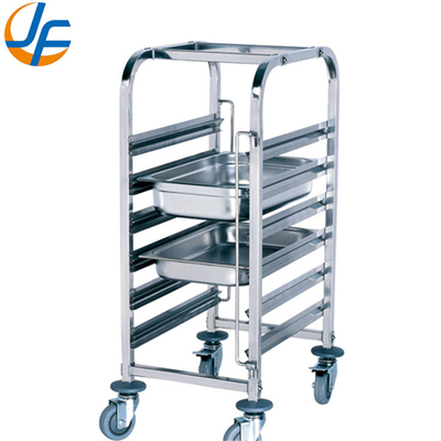                  Cheap 4 Wheels Removeable Stainless Steel Trolly             