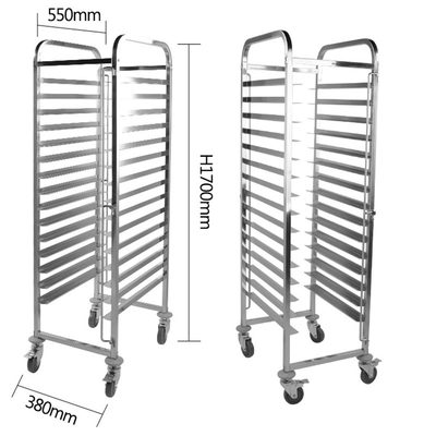                  201 304 316 Food Grade Stainless Steel 32 Trays Tray Trolly /Gastronorm Trolley/Food Trolley for Sale             