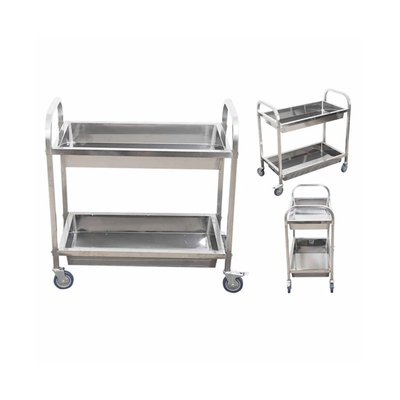 RK Bakeware China Foodservice NSF Double Line Tray Rack Trolley Stainless Steel Bakery Trolley