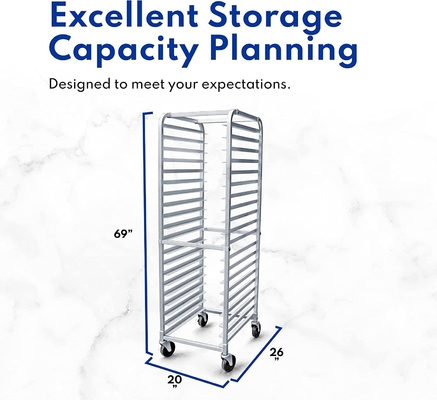                  Rk Bakeware China Foodservice 36527 Commercial 10 Tier Aluminum Sheet Pan Rack Bun Pan Rack             