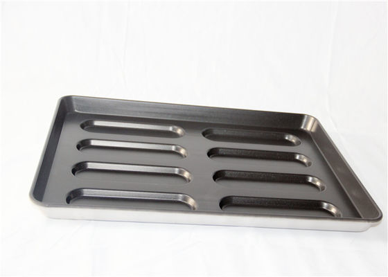 Black Non Stick 8 Links Hot Dog Bun Baking Pan