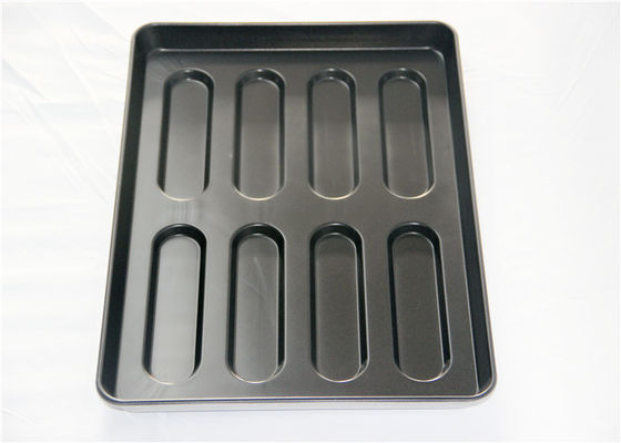 Aluminum Steel 8 Cavity 530x380x40mm Hot Dog Bun Pan