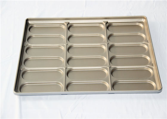 18 Cavity PTFE 654x535x38mm Hot Dog Bun Baking Pan