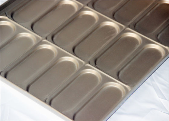 654x535x38mm PTFE Golden Hot Dog Bun Baking Pan