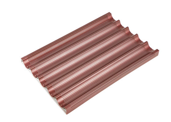 5 Rows Non Stick Aluminum Steel Baguette Tray