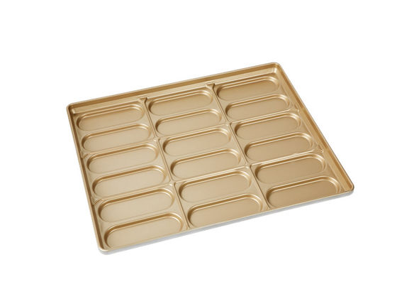 654x535x38mm PTFE Golden Hot Dog Bun Baking Pan