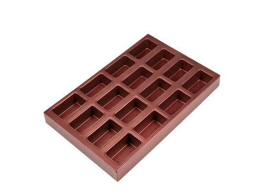 18 Cavity Wine Red Non Stick Square Cupcake Pan