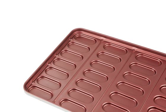 PTFE Non Stick 670x511x40mm Hot Dog Bun Baking Pan