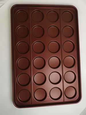 3.5" 24 Links Burger Bun Baking Tray Reusable Silicone Coated