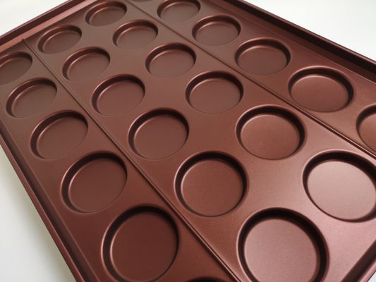 3.5" 24 Links Burger Bun Baking Tray Reusable Silicone Coated