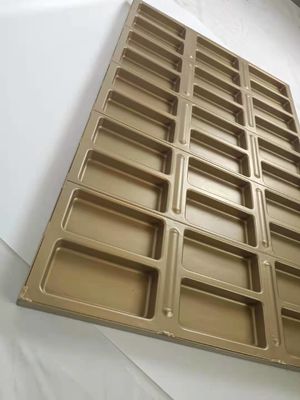 PTFE 0.8mm 920x600x33.5mm Industrial Baking Pan  Gold Cookie Sheet