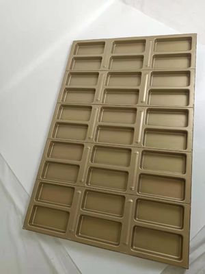 Gloden Color PTFE Coating  Rectangle Hot Dog Bread Mold 30 Cavity