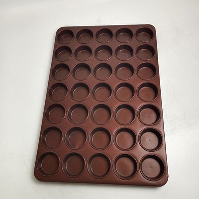 35 Cavity Aluminum Steel Round Cupcake Tray 0.8mm Thickness