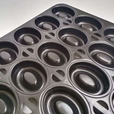 36 Cavity Aluminum Steel Oval Donut Cake Baking Trays