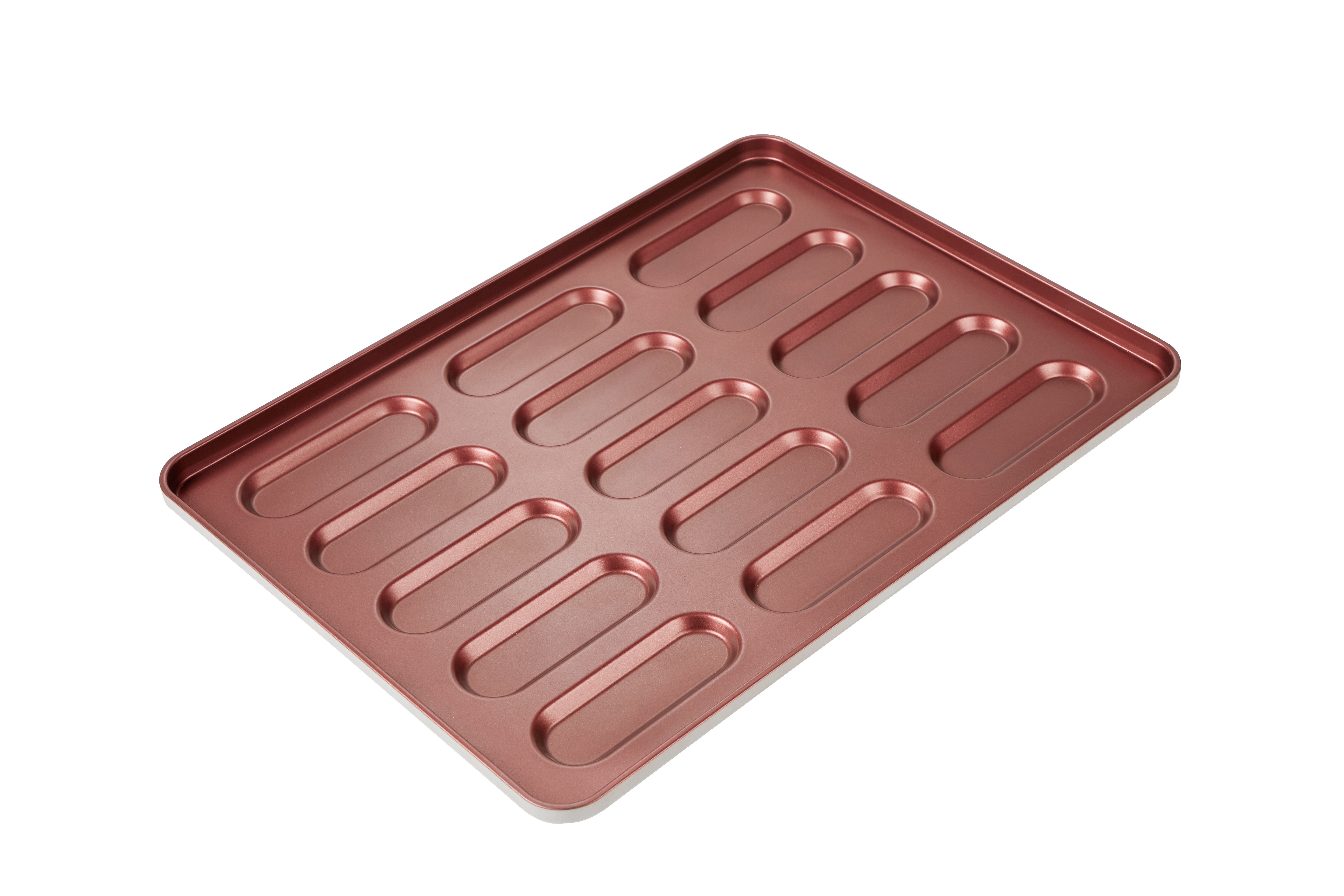 new design Hot Dog Bun Baking Pan nonstick hot dog baking trays