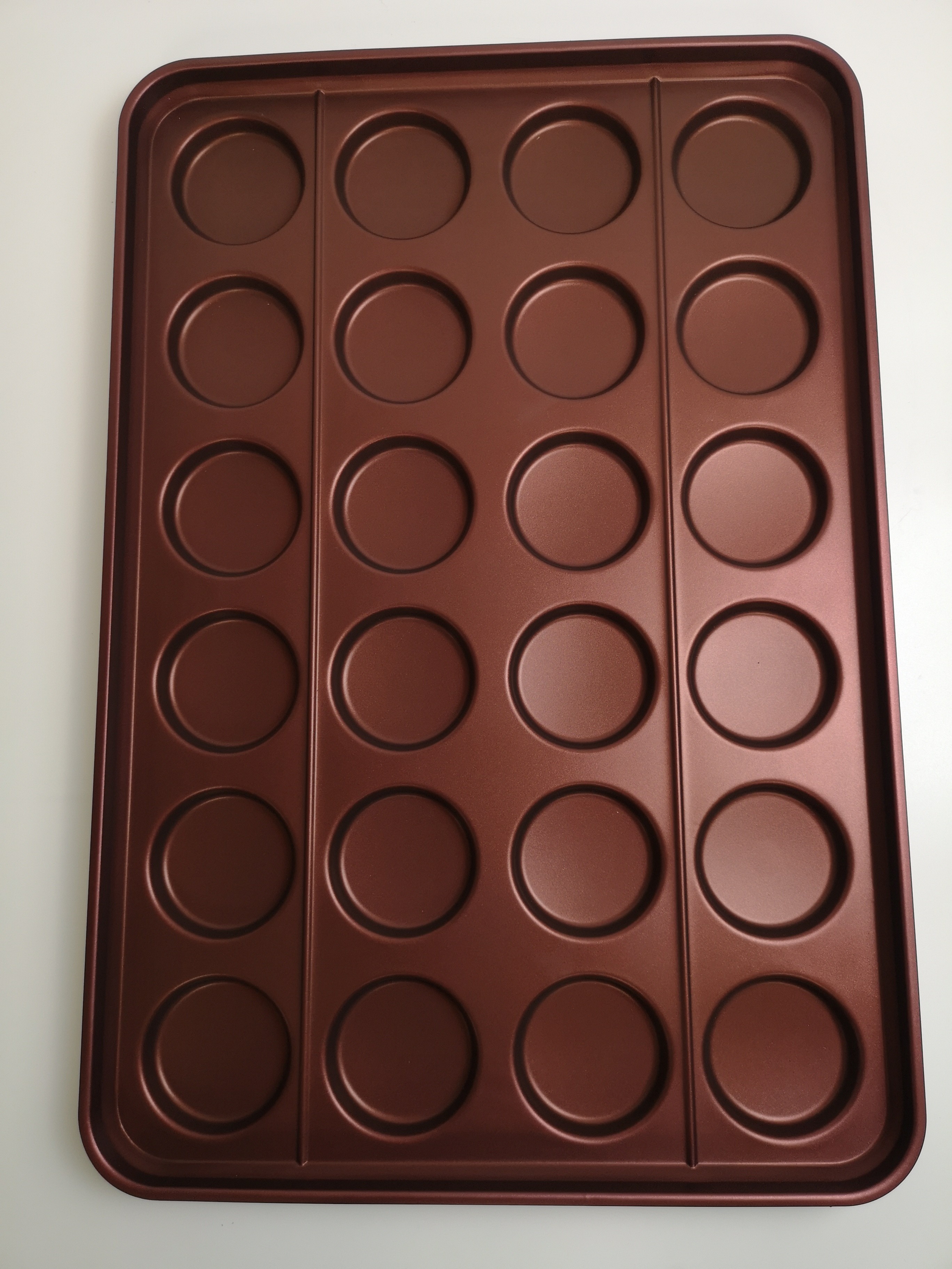 3.5" 24 Links Burger Bun Baking Tray Reusable Silicone Coated