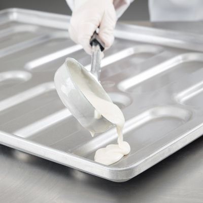 RK Bakeware China Foodservice NSF 0215 Glazed Aluminized Steel Rounded End Hoagie Bun Pan Hamburger Bun Baking Tray